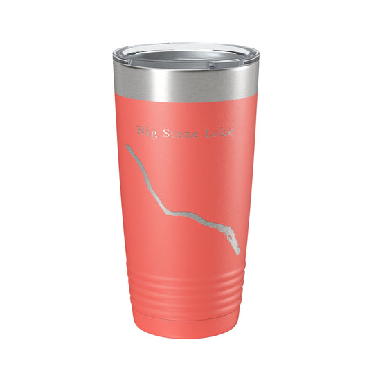 Big Stone Lake Map Tumbler Travel Mug Insulated Laser Engraved Coffee Cup South Dakota Minnesota 20 oz-20