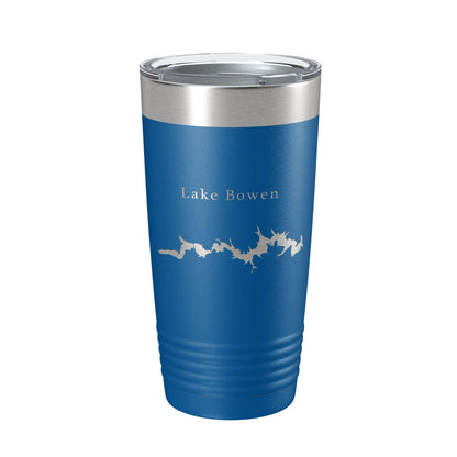 Lake Bowen Map Tumbler Travel Mug Insulated Laser Engraved Coffee Cup William C South Carolina 20 oz-6