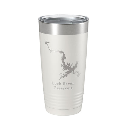 Loch Raven Reservoir Tumbler Lake Map Travel Mug Insulated Laser Engraved Coffee Cup Maryland 20 oz-7