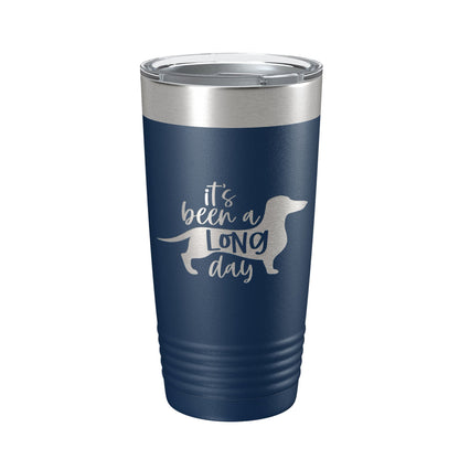 It Has Been A Long Day Tumbler Funny Dog Travel Mug Gift Insulated Laser Engraved Coffee Cup Dachshund Lover 20 oz-8