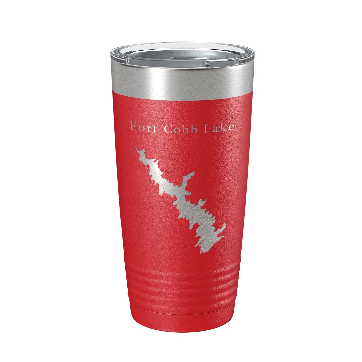 Fort Cobb Lake Map Tumbler Travel Mug Insulated Laser Engraved Coffee Cup Oklahoma 20 oz-10