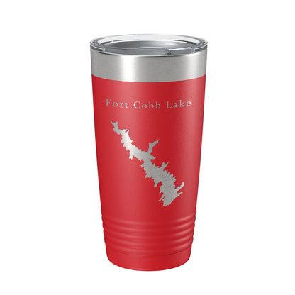 Fort Cobb Lake Map Tumbler Travel Mug Insulated Laser Engraved Coffee Cup Oklahoma 20 oz-10