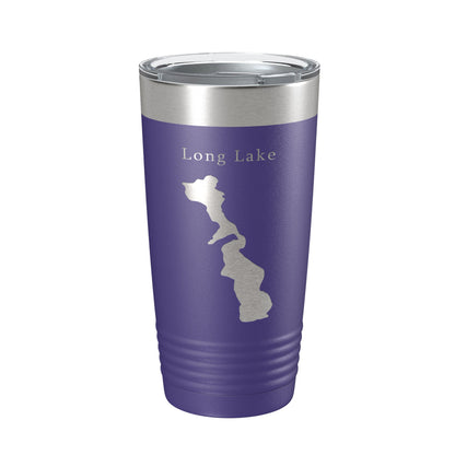 Long Lake Map Tumbler Travel Mug Insulated Laser Engraved Coffee Cup Minneapolis St. Paul Minnesota 20 oz-15