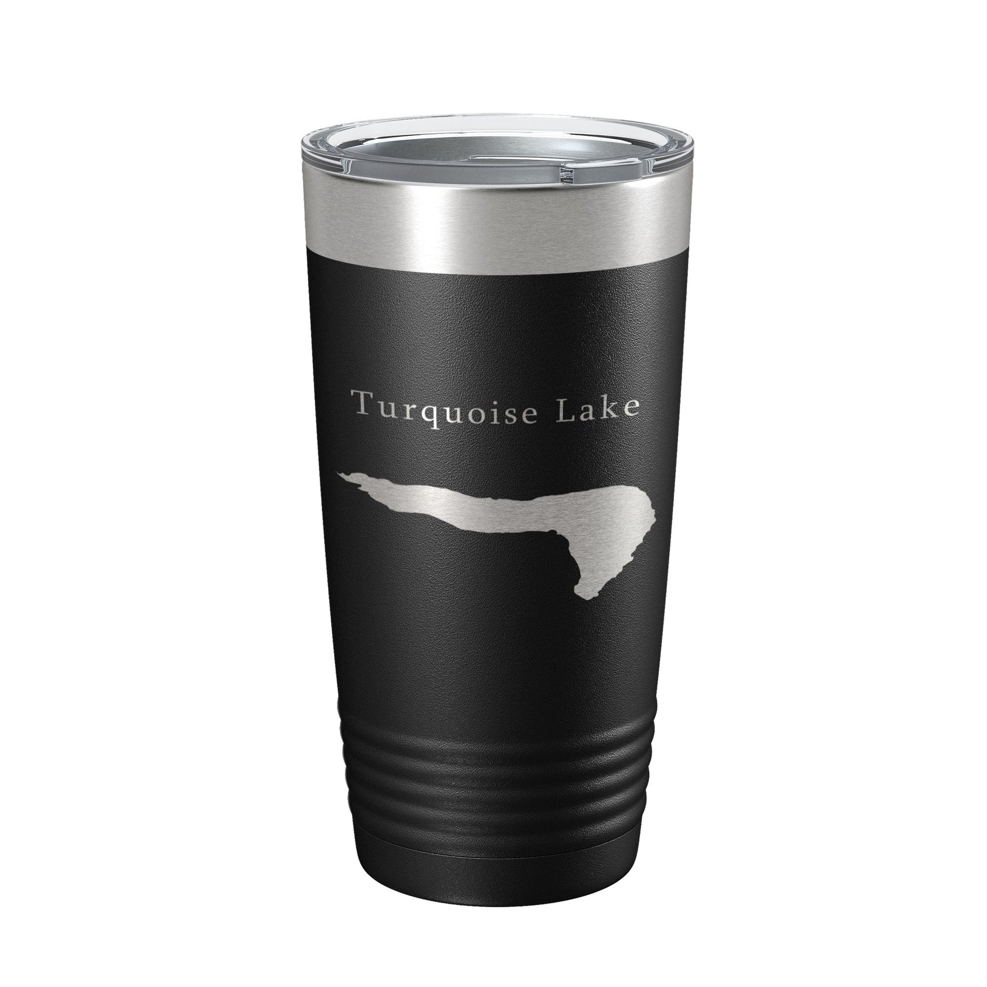 Turquoise Lake Map Tumbler Travel Mug Insulated Laser Engraved Coffee Cup Colorado 20 oz-0