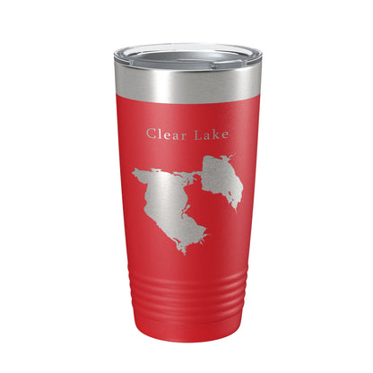 Clear Lake Reservoir Map Tumbler Travel Mug Insulated Laser Engraved Coffee Cup California 20 oz-10