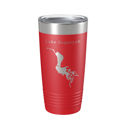 Lake Sequoyah Map Tumbler Travel Mug Insulated Laser Engraved Coffee Cup Arkansas 20 oz-10