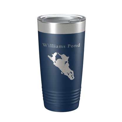 Williams Pond Tumbler Lake Map Travel Mug Insulated Laser Engraved Coffee Cup Connecticut 20 oz-8