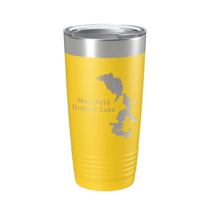 Mansfield Hollow Lake Map Tumbler Travel Mug Insulated Laser Engraved Coffee Cup Connecticut 20 oz-19