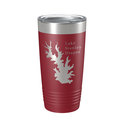 Lake Stanley Draper Map Tumbler Travel Mug Insulated Laser Engraved Coffee Cup Oklahoma 20 oz-18
