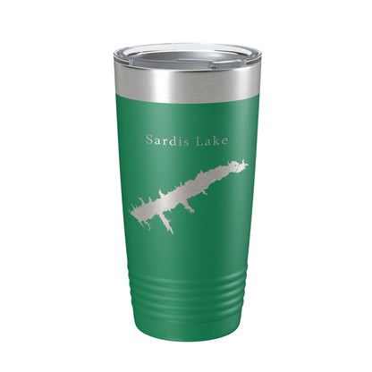 Sardis Lake Map Tumbler Travel Mug Insulated Laser Engraved Coffee Cup Mississippi 20 oz-9