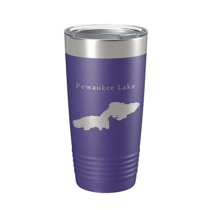 Pewaukee Lake Map Tumbler Travel Mug Insulated Laser Engraved Coffee Cup Wisconsin 20 oz-15