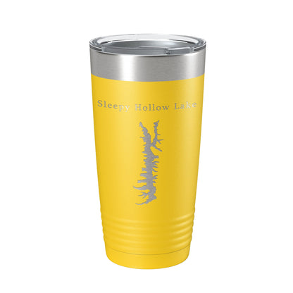 Sleepy Hollow Lake Map Tumbler Travel Mug Insulated Laser Engraved Coffee Cup New York 20 oz-4