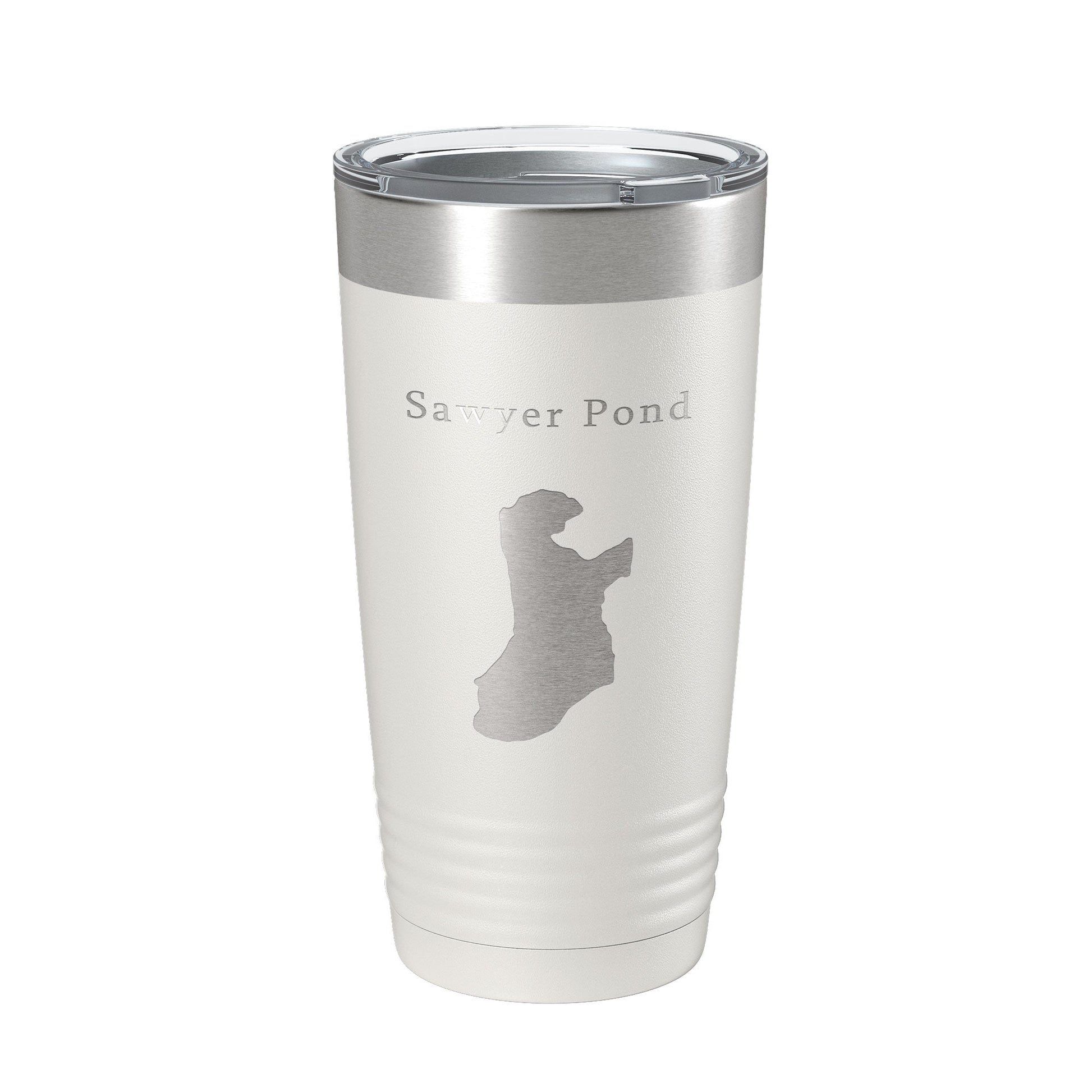 Sawyer Pond Tumbler Lake Map Travel Mug Insulated Laser Engraved Coffee Cup Maine 20 oz-1