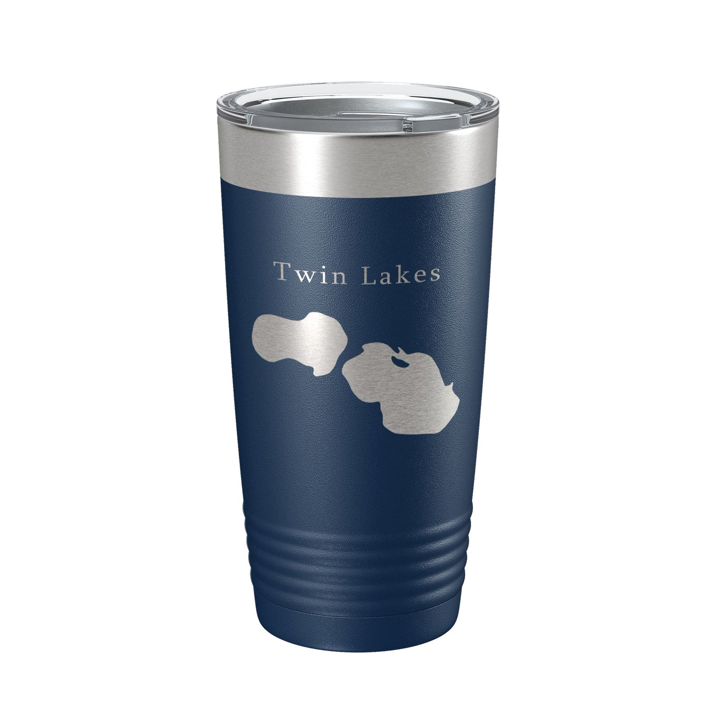 Twin Lakes Map Tumbler Travel Mug Insulated Laser Engraved Coffee Cup Muskegon County Michigan 20 oz-8