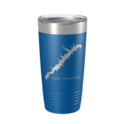 Lake Meredith Map Tumbler Travel Mug Insulated Laser Engraved Coffee Cup Texas 20 oz-6
