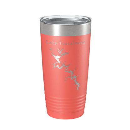 Lake Tuscaloosa Map Tumbler Travel Mug Insulated Laser Engraved Coffee Cup Alabama 20 oz-20
