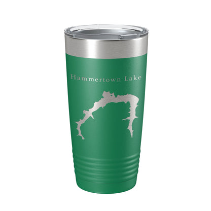 Hammertown Lake Map Tumbler Travel Mug Insulated Laser Engraved Coffee Cup Jackson City Reservoir Ohio 20 oz-9