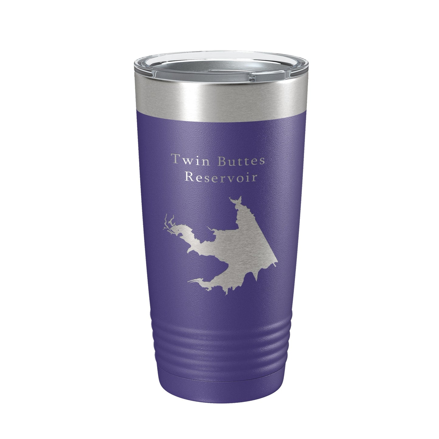 Twin Buttes Reservoir Tumbler Lake Map Travel Mug Insulated Laser Engraved Coffee Cup Texas 20 oz-15