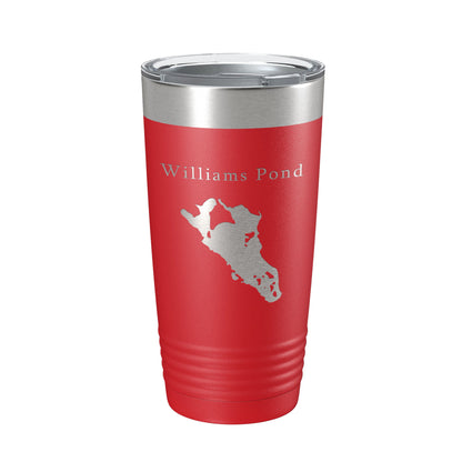 Williams Pond Tumbler Lake Map Travel Mug Insulated Laser Engraved Coffee Cup Connecticut 20 oz-10