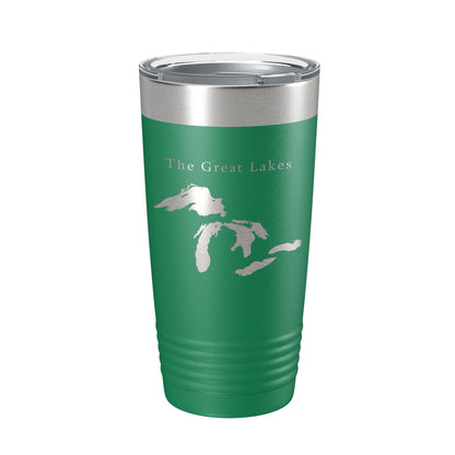 The Great Lakes Map Tumbler Travel Mug Insulated Laser Engraved Coffee Cup Superior, Michigan, Huron, Erie and Ontario 20 oz-9