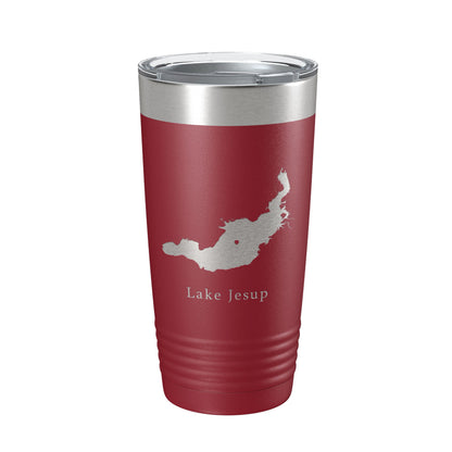 Lake Jesup Map Tumbler Travel Mug Insulated Laser Engraved Coffee Cup Florida 20 oz-18