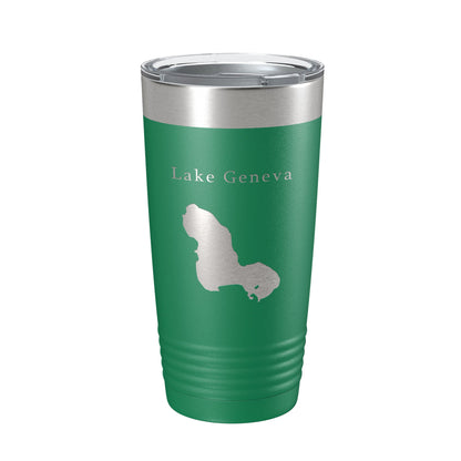 Lake Geneva Map Tumbler Travel Mug Insulated Laser Engraved Coffee Cup Florida 20 oz-9
