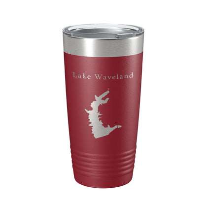 Lake Waveland Map Tumbler Travel Mug Insulated Laser Engraved Coffee Cup Indiana 20 oz-18