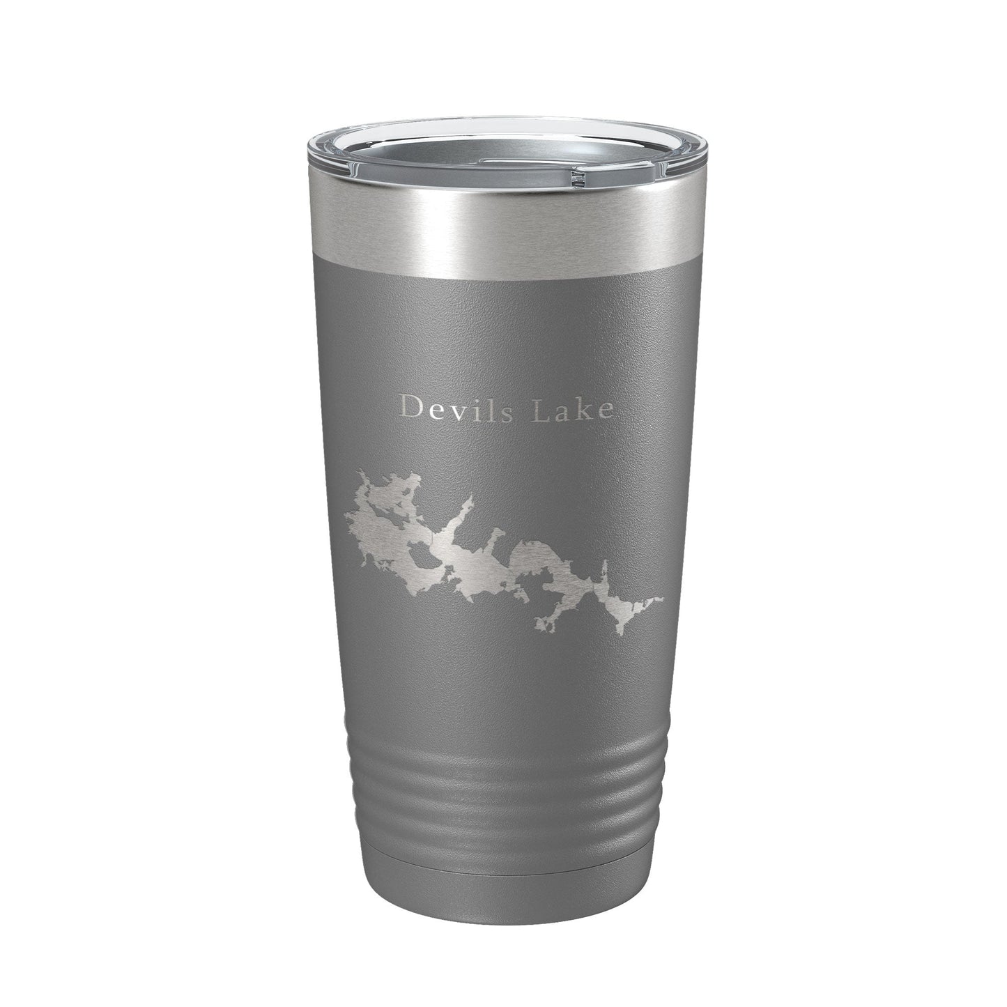 Devils Lake Map Tumbler Travel Mug Insulated Laser Engraved Coffee Cup North Dakota 20 oz-16
