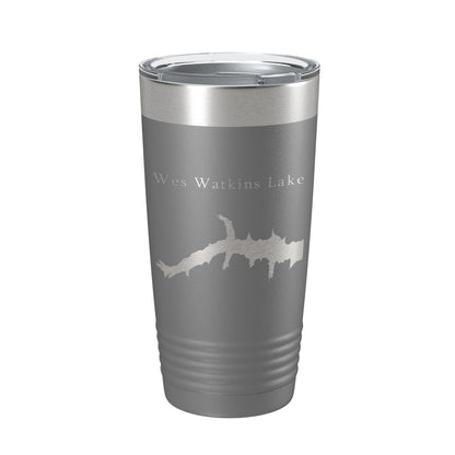 Wes Watkins Lake Map Tumbler Travel Mug Insulated Laser Engraved Coffee Cup Oklahoma 20 oz-16