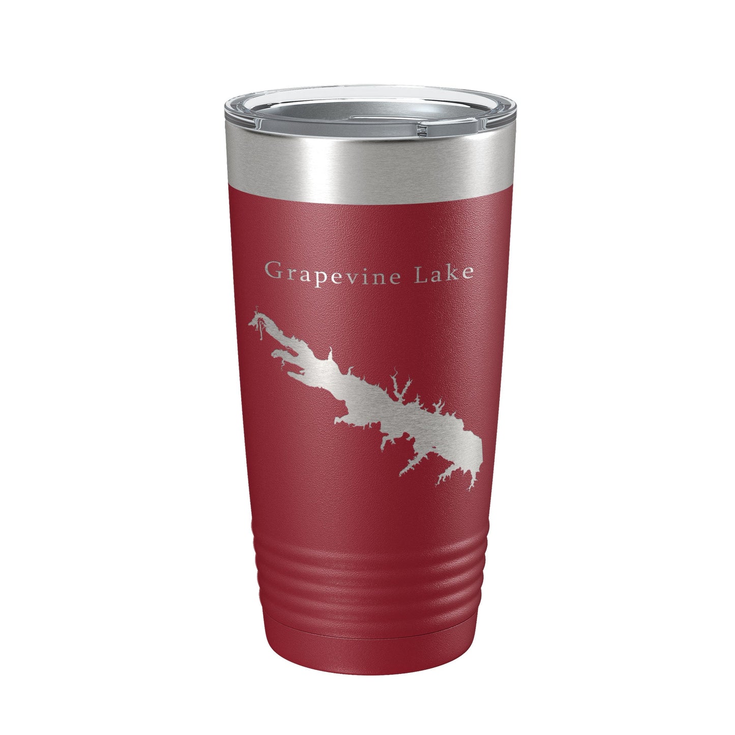 Grapevine Lake Map Tumbler Travel Mug Insulated Laser Engraved Coffee Cup Texas 20 oz-18