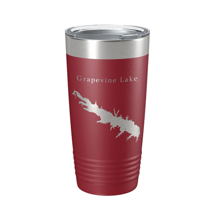 Grapevine Lake Map Tumbler Travel Mug Insulated Laser Engraved Coffee Cup Texas 20 oz-18