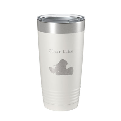 Clear Lake Map Tumbler Travel Mug Insulated Laser Engraved Coffee Cup Indiana 20 oz-7