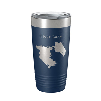 Clear Lake Reservoir Map Tumbler Travel Mug Insulated Laser Engraved Coffee Cup California 20 oz-8