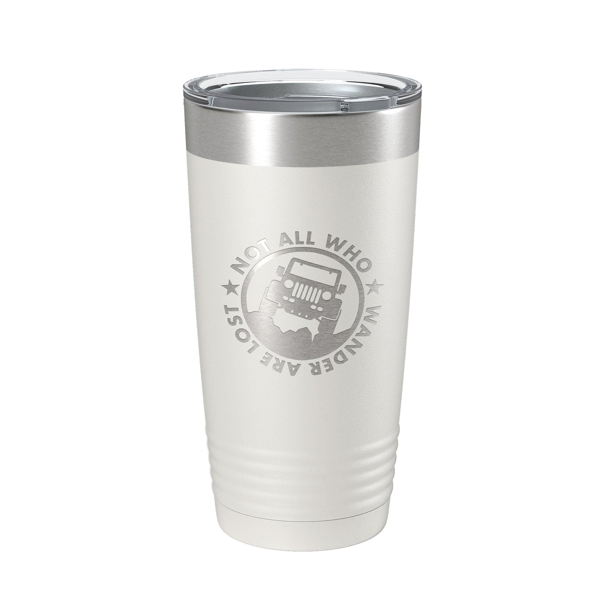 Offroading Tumbler Not All Who Wander Are Lost Travel Mug Mudding Gift Insulated Laser Engraved Coffee Cup 20 oz-1