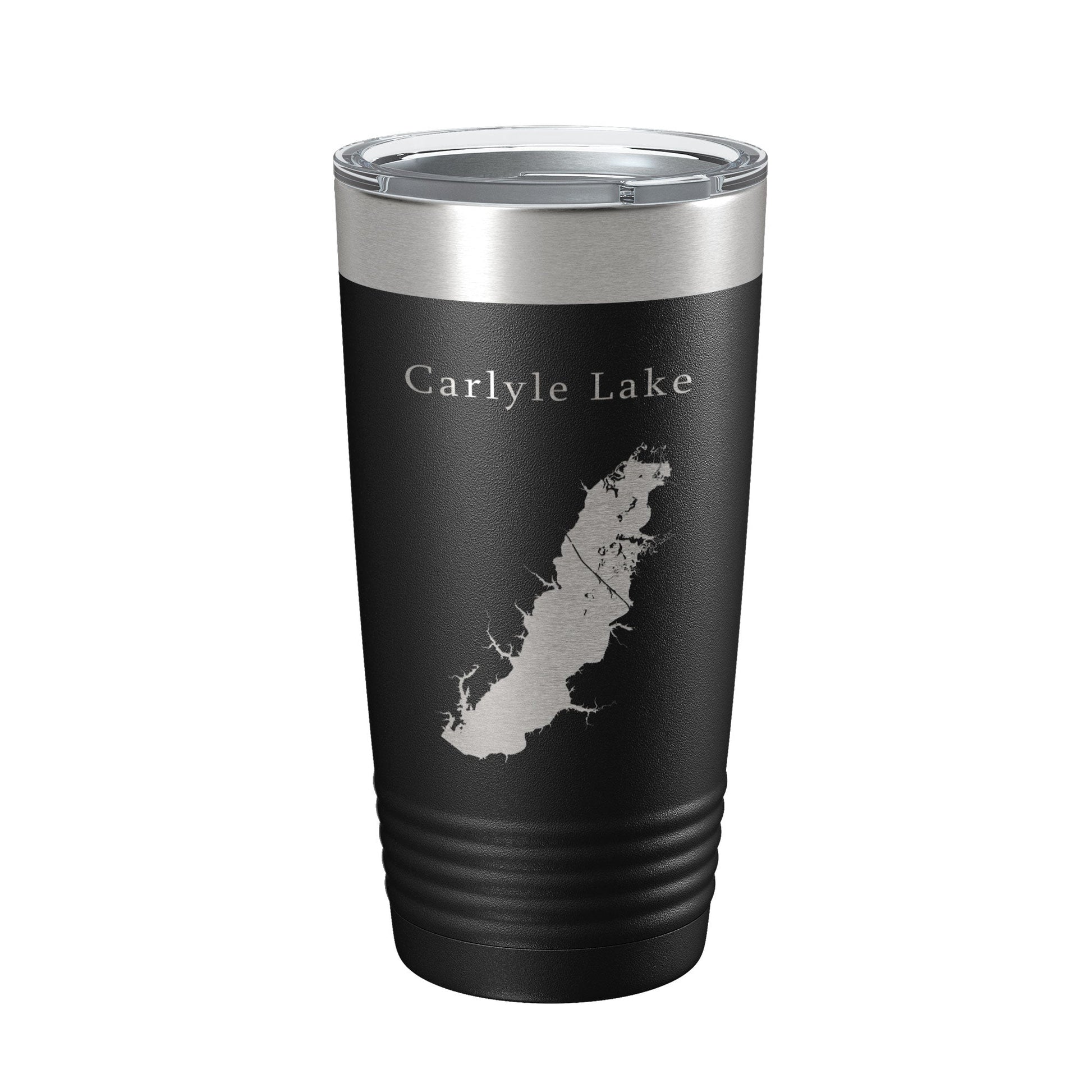 Carlyle Lake Map Tumbler Travel Mug Insulated Laser Engraved Coffee Cup Illinois 20 oz-5