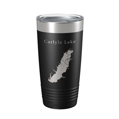 Carlyle Lake Map Tumbler Travel Mug Insulated Laser Engraved Coffee Cup Illinois 20 oz-5