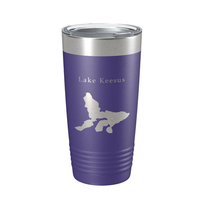 Lake Keesus Map Tumbler Travel Mug Insulated Laser Engraved Coffee Cup Wisconsin 20 oz-15