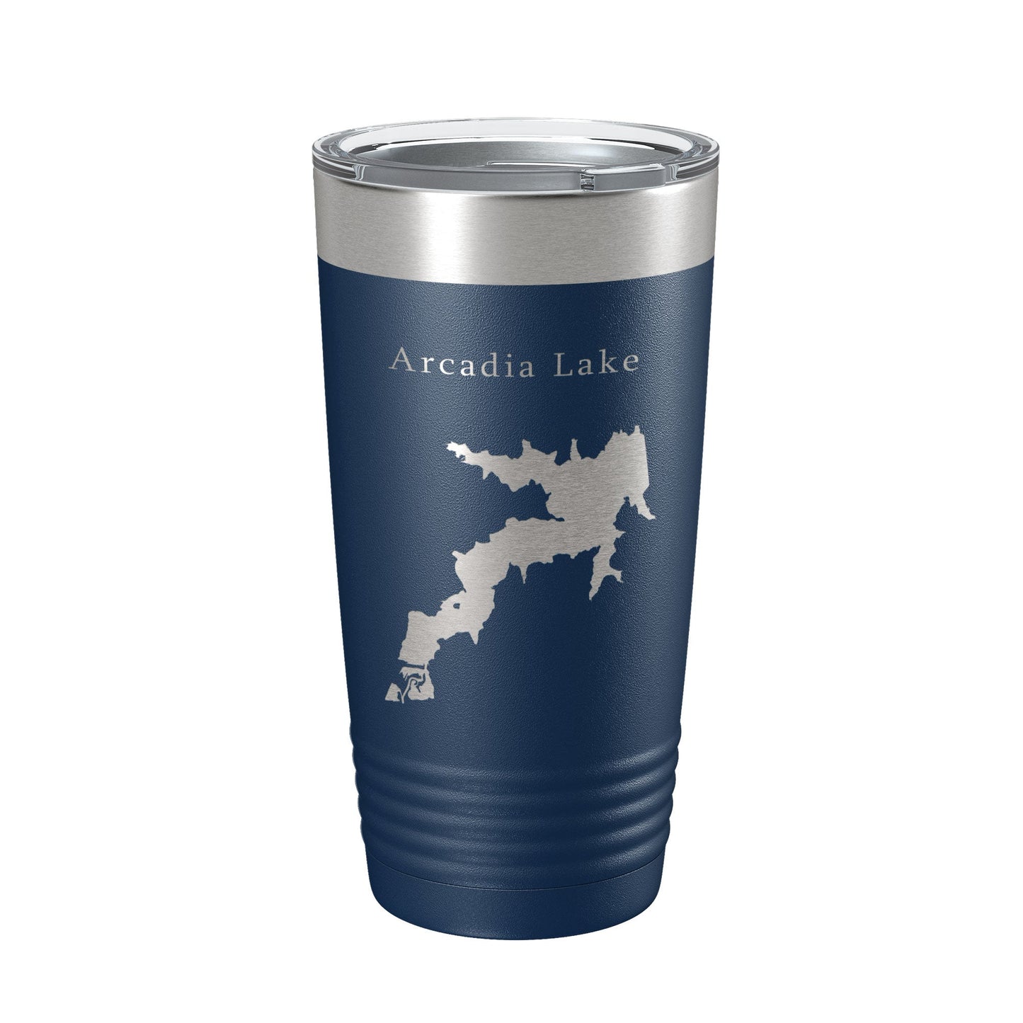 Arcadia Lake Map Tumbler Travel Mug Insulated Laser Engraved Coffee Cup Oklahoma 20 oz-2