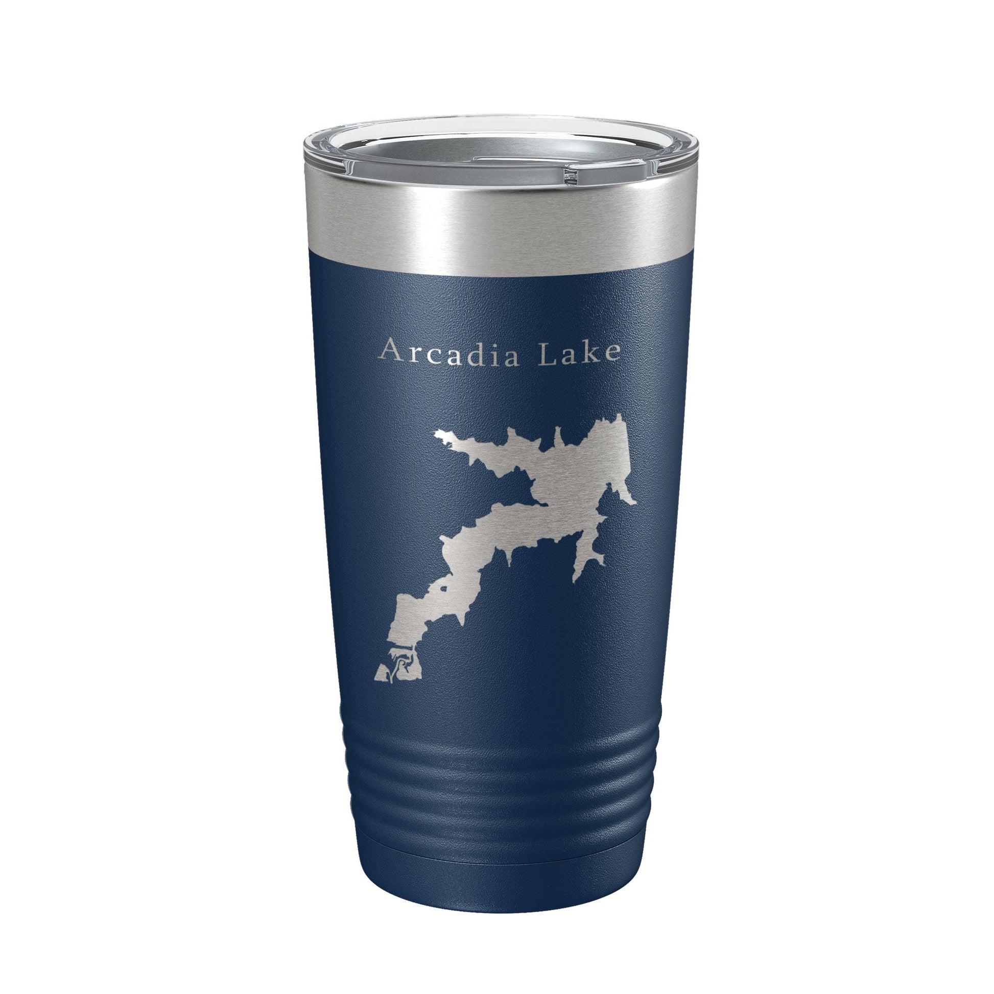 Arcadia Lake Map Tumbler Travel Mug Insulated Laser Engraved Coffee Cup Oklahoma 20 oz-2