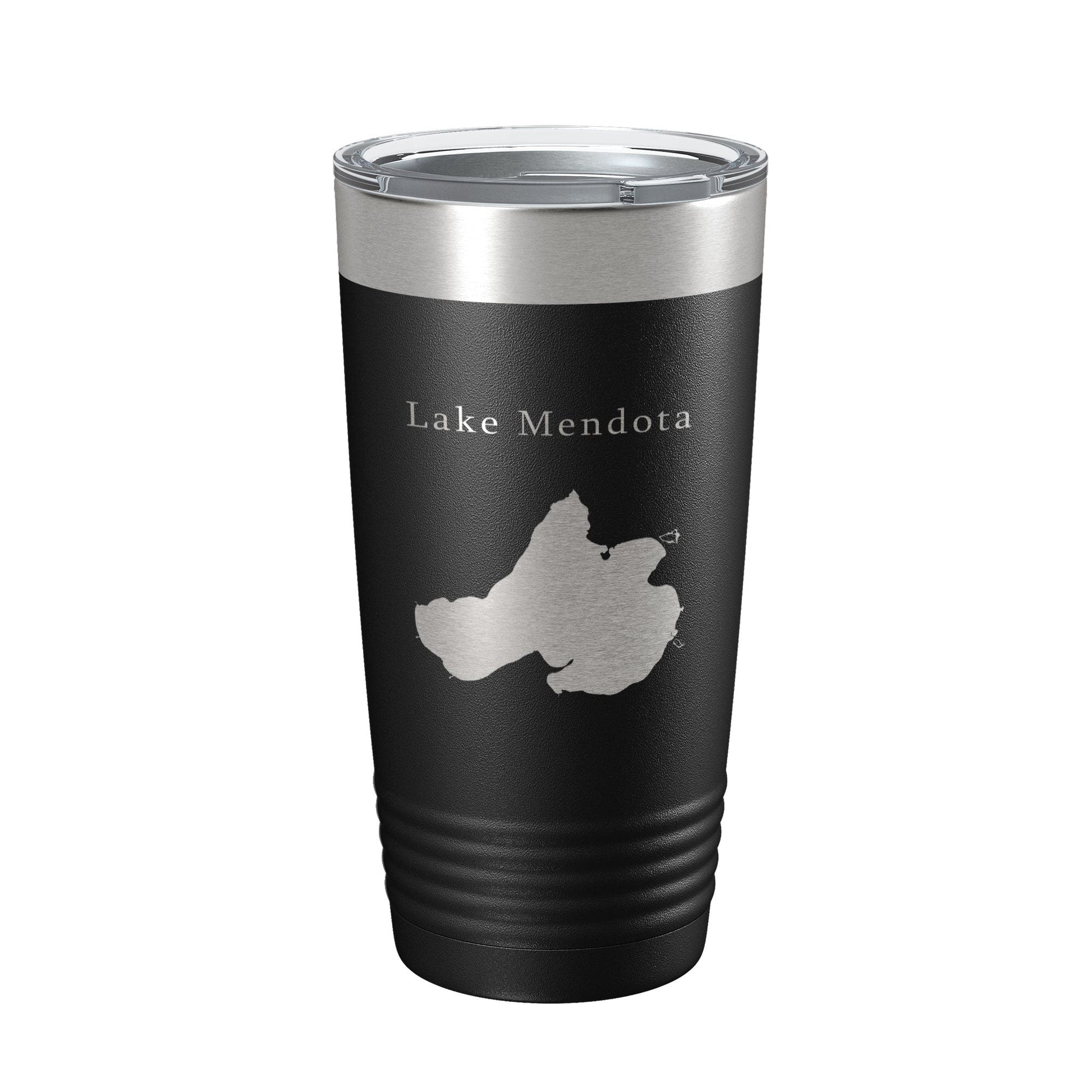 Lake Mendota Map Tumbler Travel Mug Insulated Laser Engraved Coffee Cup Wisconsin 20 oz-0