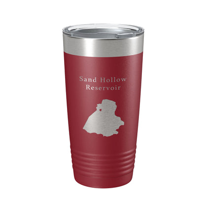 Sand Hollow Reservoir Tumbler Lake Map Travel Mug Insulated Laser Engraved Coffee Cup Utah 20 oz-18