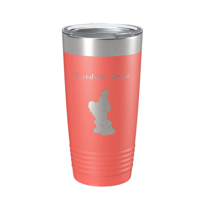 Gardner Lake Map Tumbler Travel Mug Insulated Laser Engraved Coffee Cup Connecticut 20 oz-20