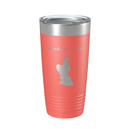 Gardner Lake Map Tumbler Travel Mug Insulated Laser Engraved Coffee Cup Connecticut 20 oz-20