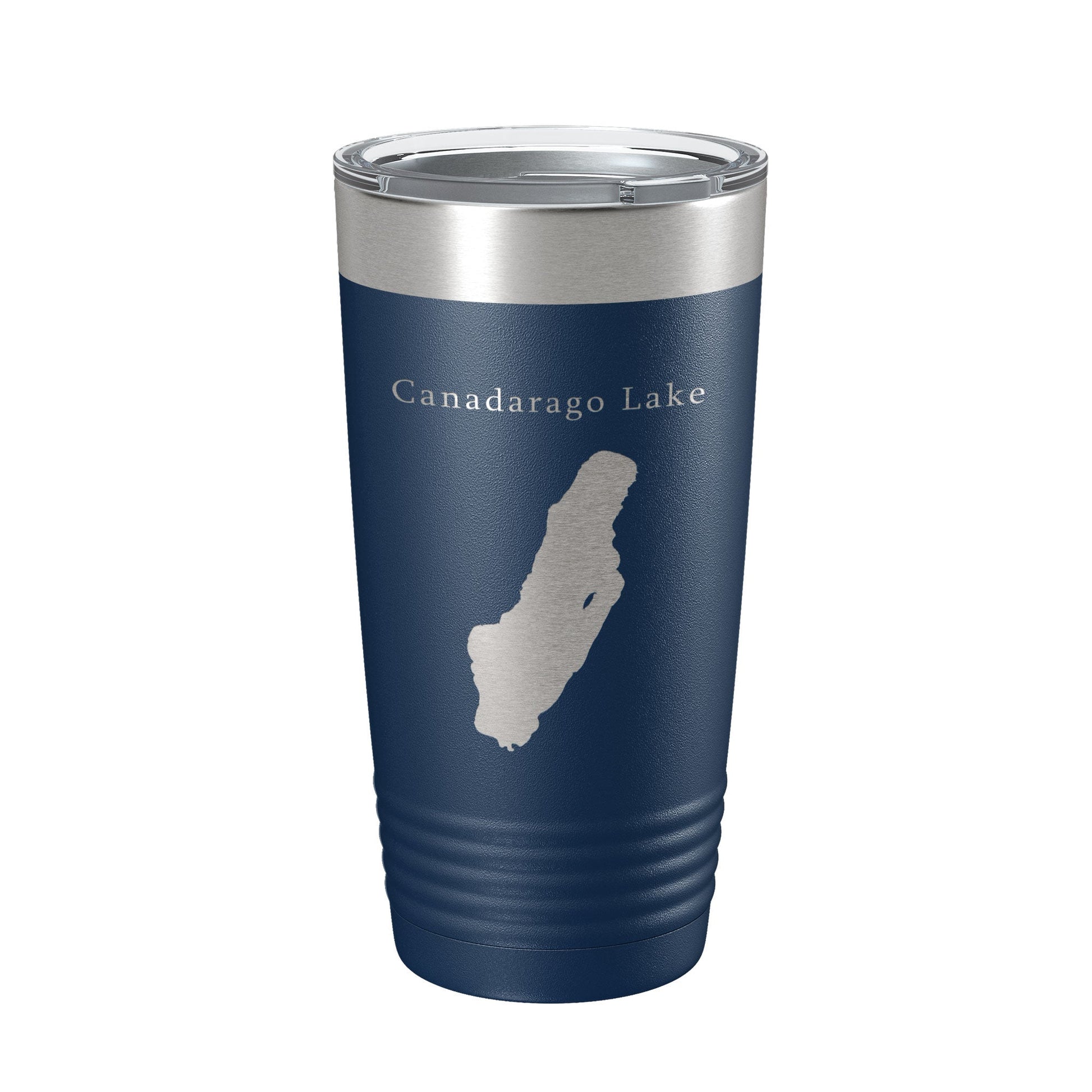 Canadarago Lake Map Tumbler Travel Mug Insulated Laser Engraved Coffee Cup New York 20 oz-2
