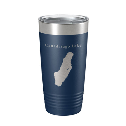 Canadarago Lake Map Tumbler Travel Mug Insulated Laser Engraved Coffee Cup New York 20 oz-8