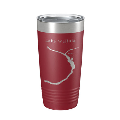 Lake Wallula Map Tumbler Travel Mug Insulated Laser Engraved Coffee Cup Oregon 20 oz-18