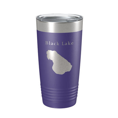Black Lake Map Tumbler Travel Mug Insulated Laser Engraved Coffee Cup Michigan 20 oz-15