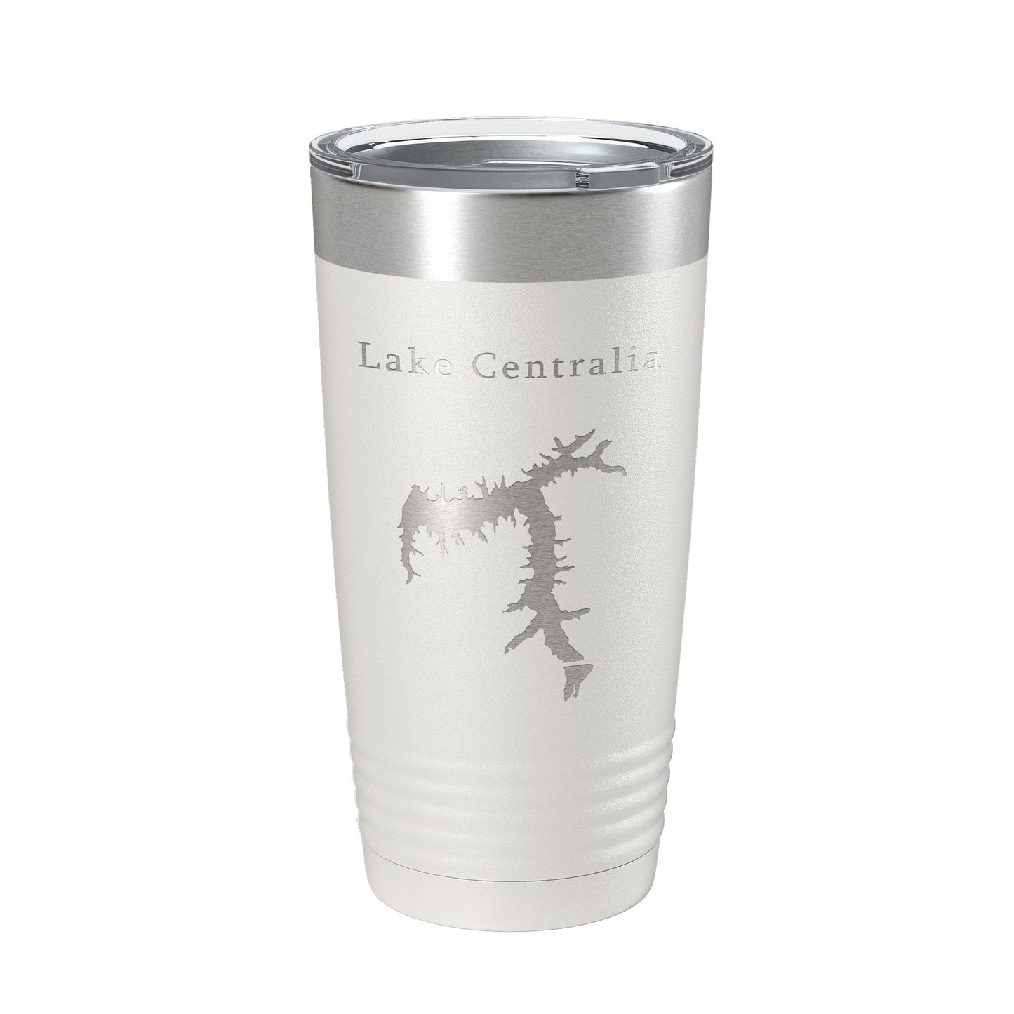 Lake Centralia Map Tumbler Travel Mug Insulated Laser Engraved Coffee Cup Illinois 20 oz-1