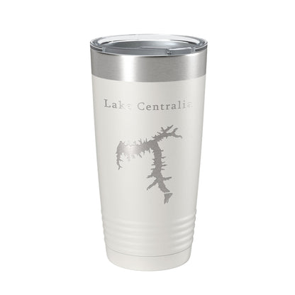 Lake Centralia Map Tumbler Travel Mug Insulated Laser Engraved Coffee Cup Illinois 20 oz-7