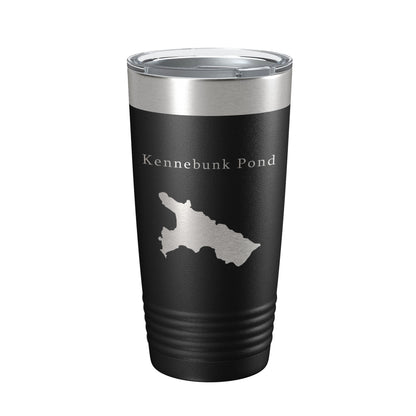 Kennebunk Pond Tumbler Lake Map Travel Mug Insulated Laser Engraved Coffee Cup Maine 20 oz-0